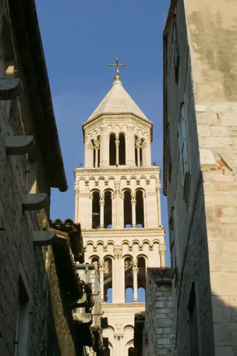 Framed Print : belltower of St. Domnius, split, croatia, eastern europe. balkan, europe