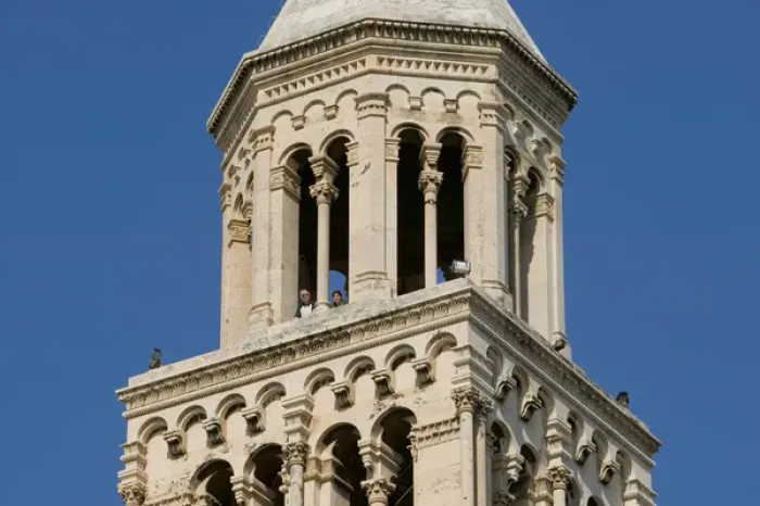 Framed Print : belltower of St. Domnius, split, croatia, eastern europe. balkan, europe