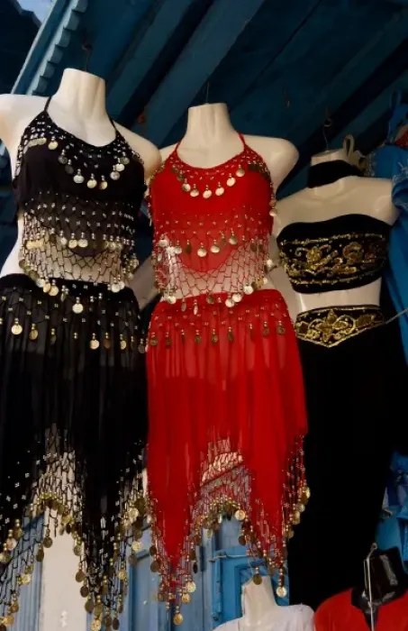 Framed Print : Belly dancer outfits for sale in Sidi Bou Said in Tunis Tunisia Northern Africa as Framed Print : Belly dancer outfits for sale in Sidi Bou Said in Tunis Tunisia Northern Africa as