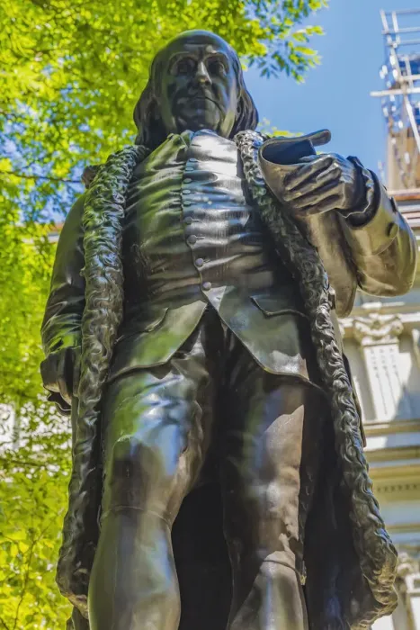 Framed Print : Benjamin Franklin Statue, Boston, Massachusetts. Front of the Boston Latin School founded Framed Print : Benjamin Franklin Statue, Boston, Massachusetts. Front of the Boston Latin School founded