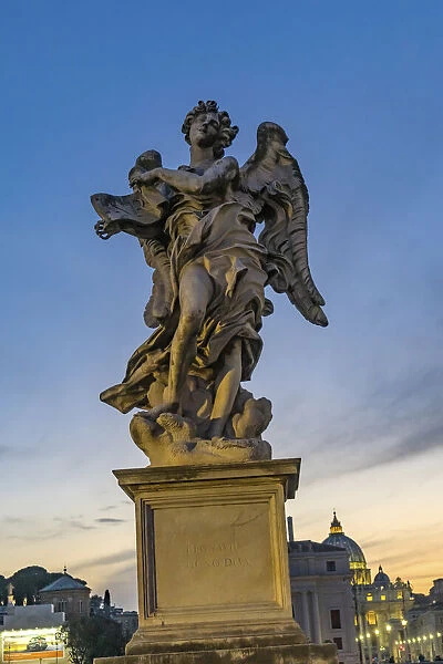 Berninis Angel, Castel Ponte Sant Angelo Vatican, Rome, Italy