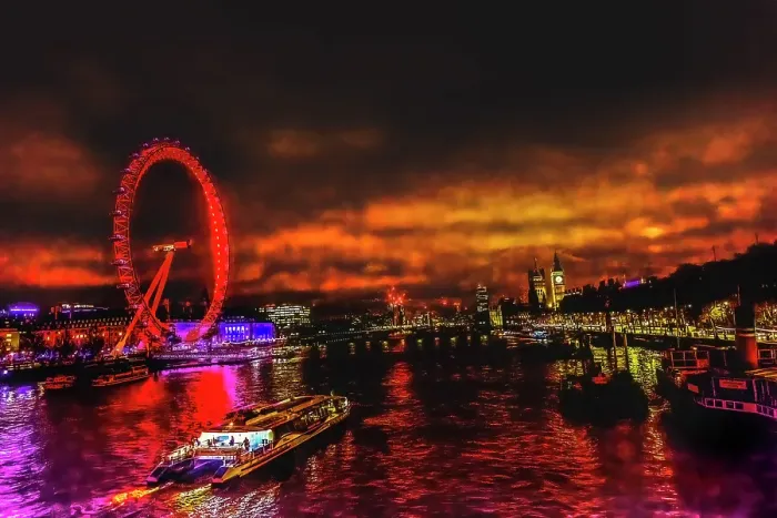 Framed Print : Big Eye Ferris Wheel, Westminster Bridge, Westminster, London, England