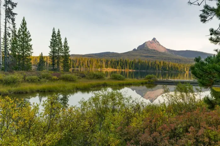 Framed Print : Big Lake, Willamette National Forest, Mt. Washington, Central Oregon Framed Print : Big Lake, Willamette National Forest, Mt. Washington, Central Oregon