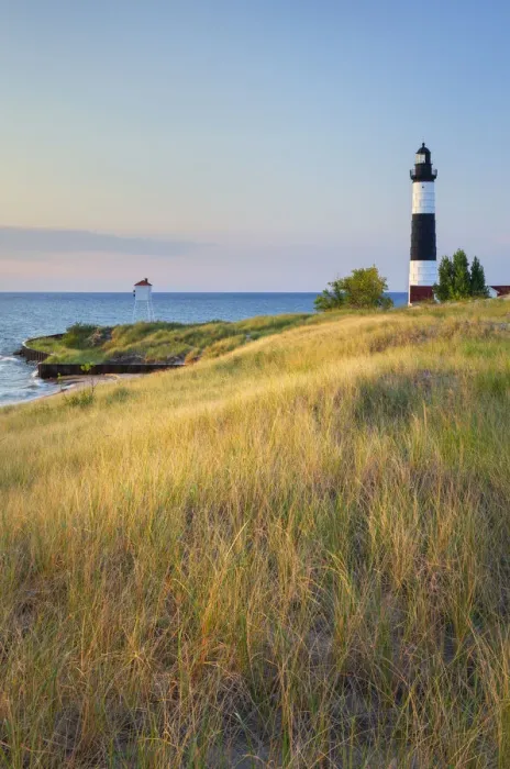 Framed Print : Big Sable Point Lighthouse on the eastern shore of Lake, Michigan