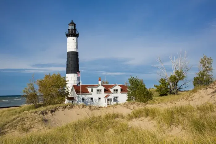 Framed Print : Big Sable Point Lighthouse on Lake Michigan, Mason County, Ludington, MI Framed Print : Big Sable Point Lighthouse on Lake Michigan, Mason County, Ludington, MI