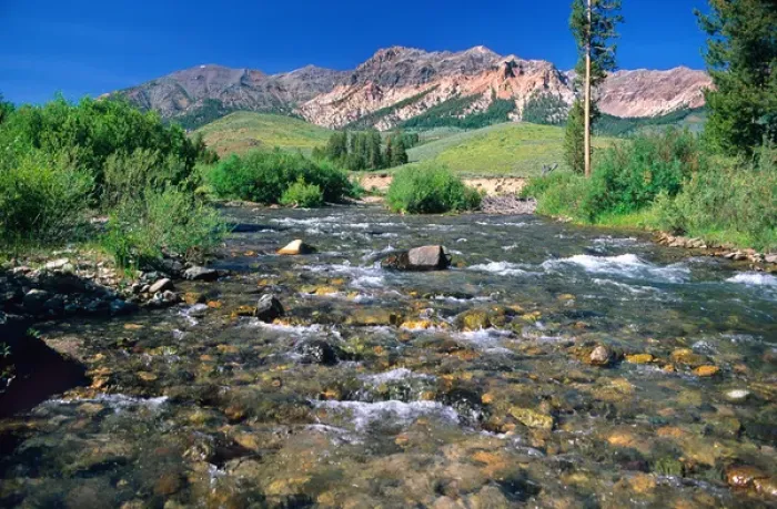 Framed Print : The Big Wood River in the Pioneer Mountains near Ketchum, Idaho Framed Print : The Big Wood River in the Pioneer Mountains near Ketchum, Idaho