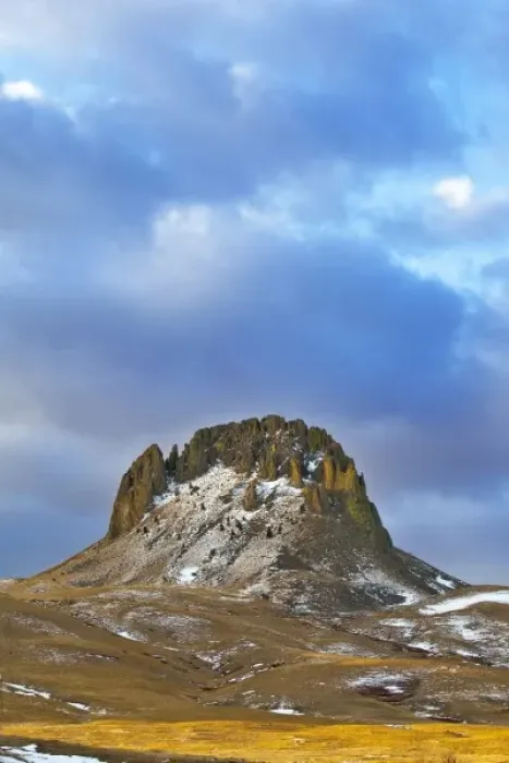 Framed Print : Birdtail Butte in stormy light near Cascade Montana Framed Print : Birdtail Butte in stormy light near Cascade Montana