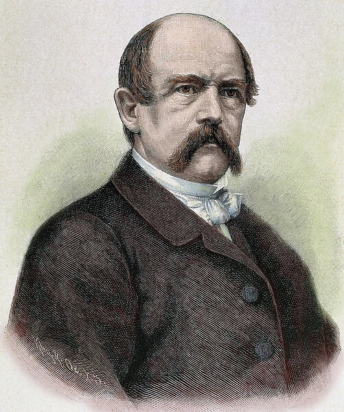 BISMARCK, Otto-Leopold, Prince of (1815-1898). German statesman. Nineteenth-century engraving