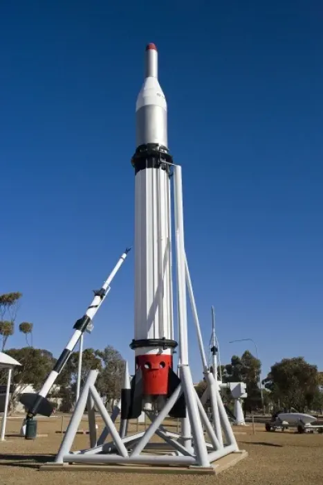 Framed Print : Black Knight Rocket, Missile Park, Woomera, Outback, South Australia, Australia