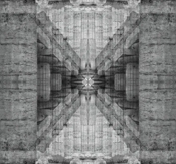 Framed Print : Black and white column abstract Framed Print : Black and white column abstract