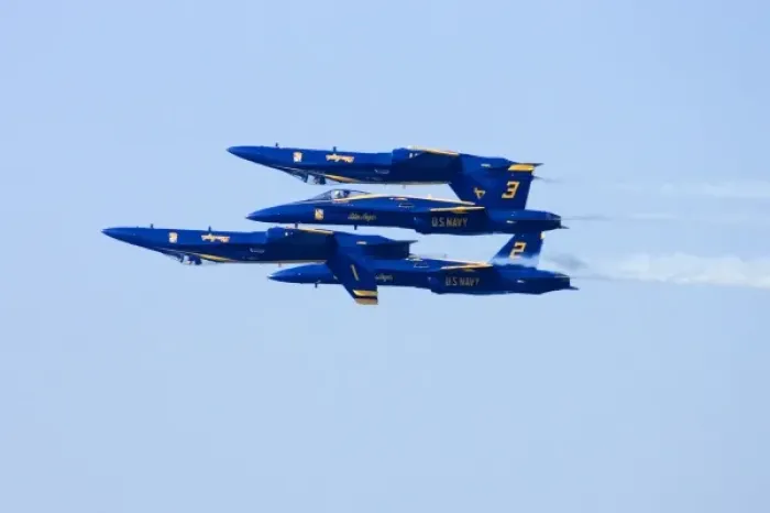 Framed Print : Blue Angels flyby during 2006 Fleet Week performance in San Francisco