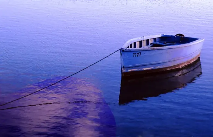 Framed Print : Blue boat in Bermuda