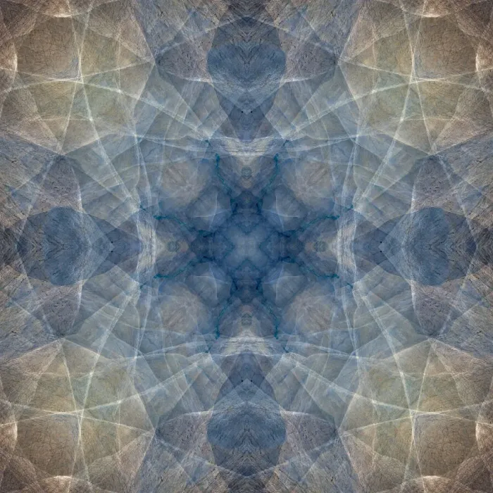 Framed Print : Blue and brown abstract