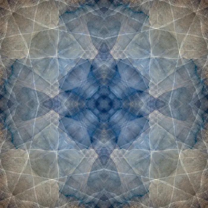 Framed Print : Blue and brown abstract