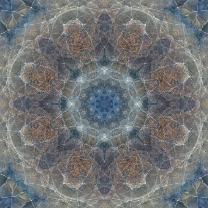 Framed Print : Blue and brown abstract