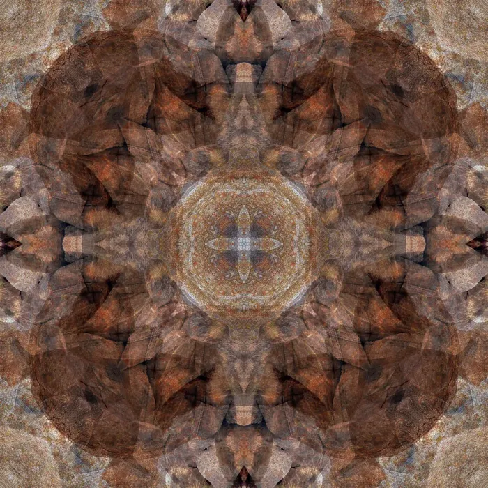 Framed Print : Blue and brown kaleidoscope abstract Framed Print : Blue and brown kaleidoscope abstract