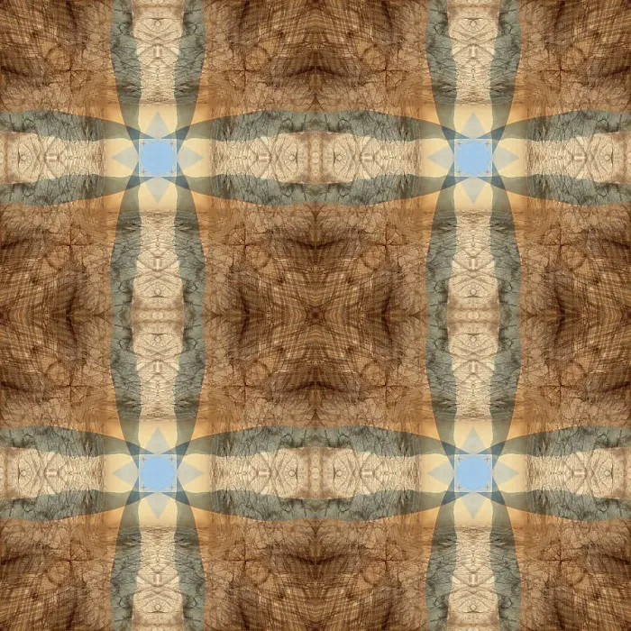 Framed Print : Blue and brown kaleidoscope abstract Framed Print : Blue and brown kaleidoscope abstract
