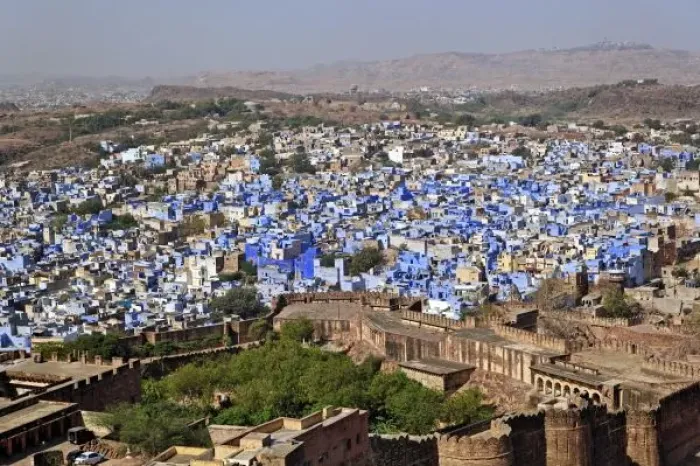 Framed Print : Blue City viewed from Mehrangarh Fort  /  Jodhpur, India