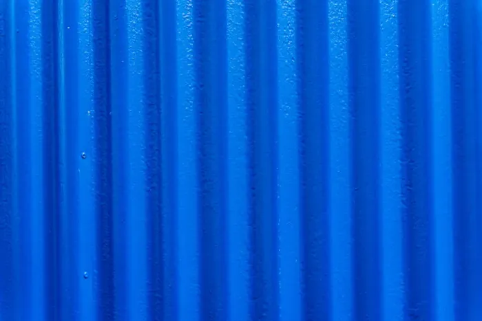 Framed Print : Blue Corrugated Lead, Metal abstract Patterns Background, Reykjavik, Iceland