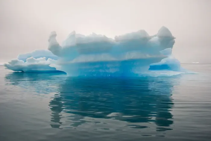 Framed Print : Blue iceberg in the fjord of Narsarsuaq, Greenland