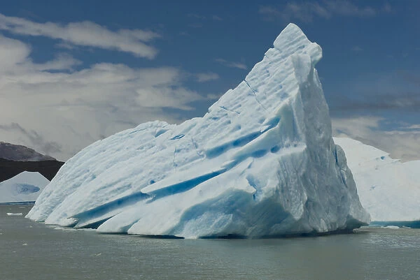 Blue Icebergs seen on Lago, Los Glaciares National Park, Punta Bandera, Port, El Calafate