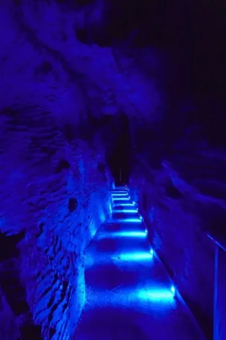 Framed Print : Blue Lights, Ruakuri Caves, Waitomo, King Country, North Island, New Zealand