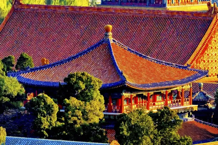 Framed Print : Blue Pavilion, Forbidden City, Gugong, Beijing, China