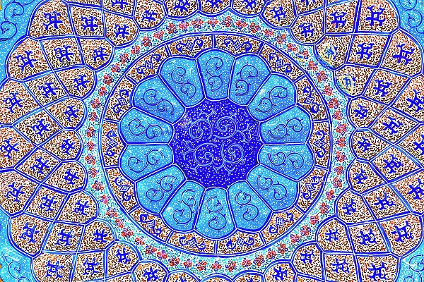Blue pottery plate, Madaba, Jordan