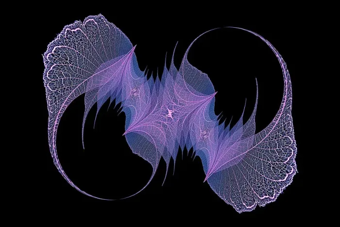 Framed Print : Blue and purple colored skeleton leaves arranged on black background Framed Print : Blue and purple colored skeleton leaves arranged on black background