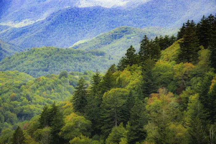 Framed Print : Blue Ridge Parkway vista, Smoky Mountains, USA Framed Print : Blue Ridge Parkway vista, Smoky Mountains, USA