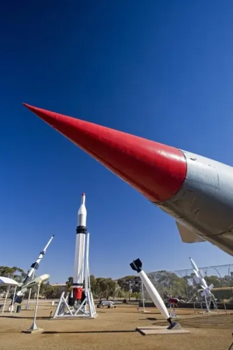 Framed Print : Blue Steel Rocket, Missile Park, Woomera, Outback, South Australia, Australia