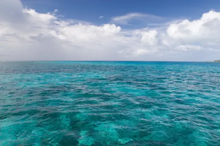 Framed Print : The blue waters of the Caribbean Sea over a coral reef near the island of Antigua Framed Print : The blue waters of the Caribbean Sea over a coral reef near the island of Antigua