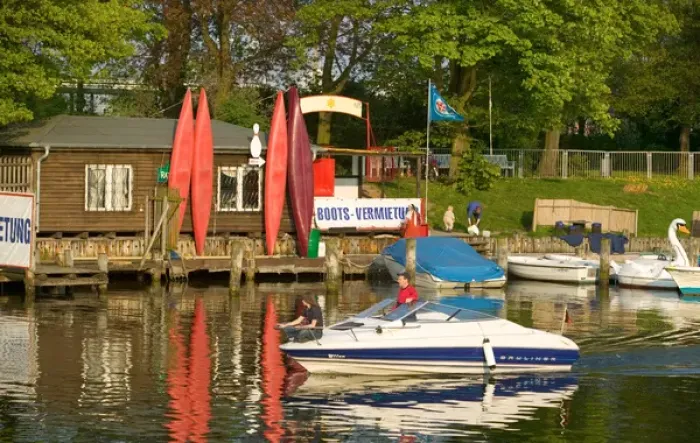 Framed Print : boat rental, warnemunde Framed Print : boat rental, warnemunde