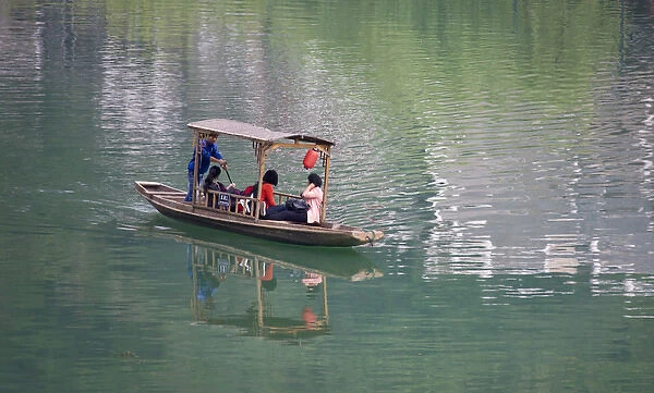 Boat on Wuyang River, Zhenyuan, Guizhou, China
