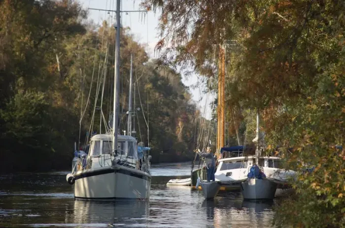 Framed Print : Boating on the Dismal Swamp Canal, Camden County, North Carolina