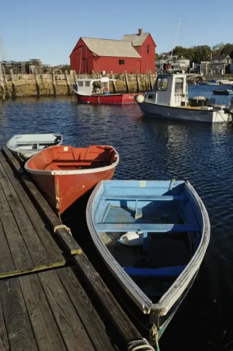 Framed Print : Boats at Rockport harbor, Rockport, Massachusetts