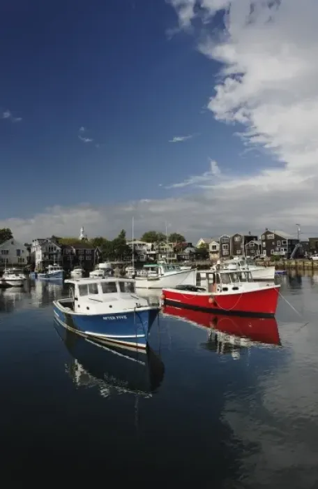 Framed Print : Boats at Rockport harbor, Rockport, Massachusetts