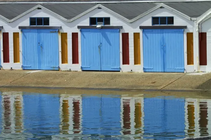 Framed Print : Boatsheds, Clyde Quay Marina, Wellington, North Island, New Zealand