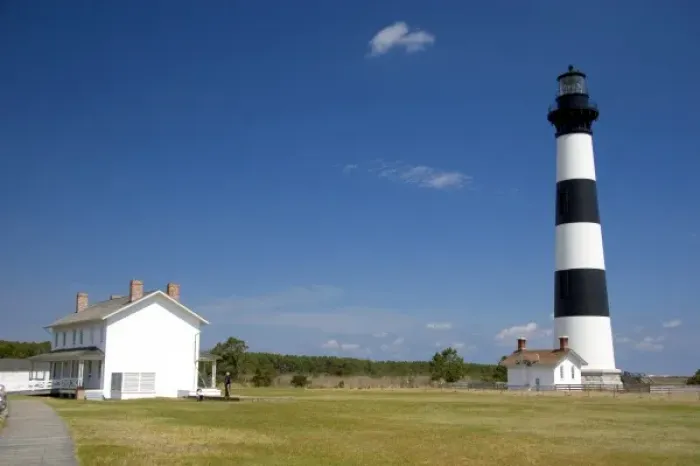 Framed Print : Bodie Island Lighthouse at Cape Hatteras, North Carolina Framed Print : Bodie Island Lighthouse at Cape Hatteras, North Carolina