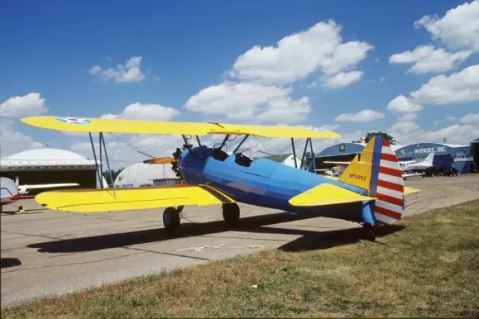 Framed Print : Boelng Stearman PT-17 Biplane providing rides at CAF Air Show Framed Print : Boelng Stearman PT-17 Biplane providing rides at CAF Air Show