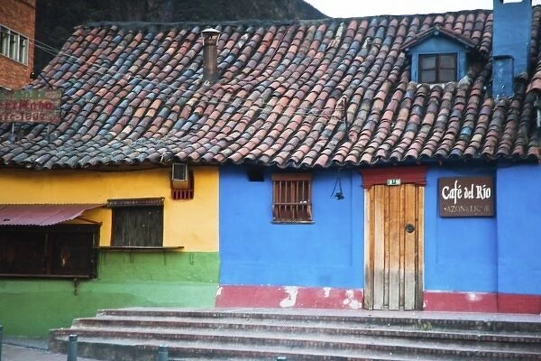 Bogota, Colombia. A colorful house in downtown Bogota