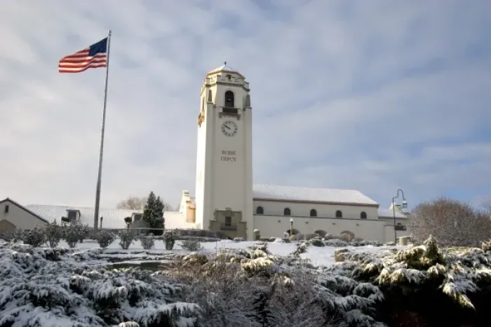 Framed Print : The Boise Train Depot in winter, Boise, Idaho Framed Print : The Boise Train Depot in winter, Boise, Idaho