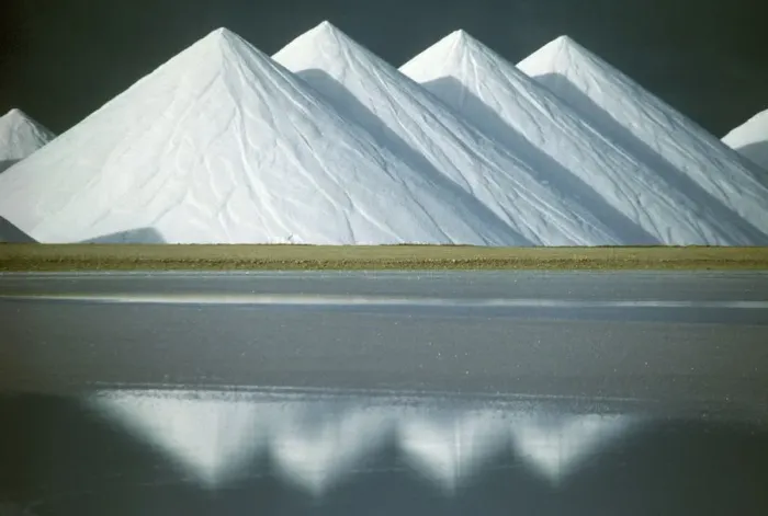 Framed Print : Bonaire, sea salt stacks, dry climate helps island produce salt