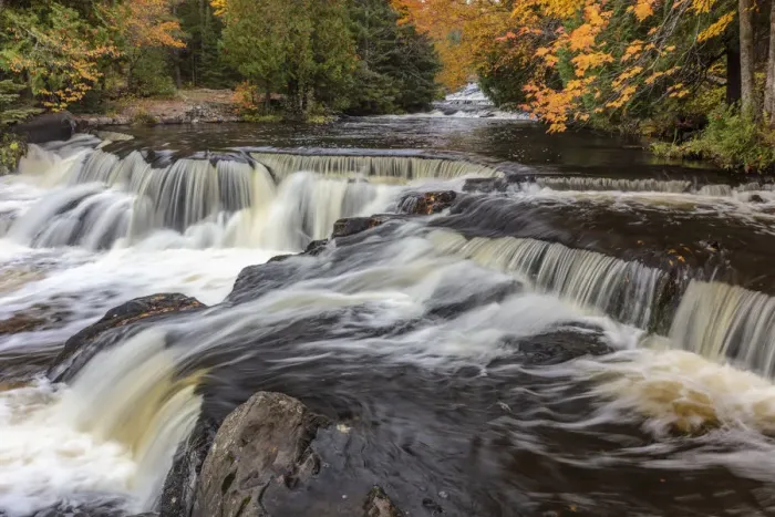 Framed Print : Bond Creek near Paulding in the Upper Peninsula of Michigan, USA