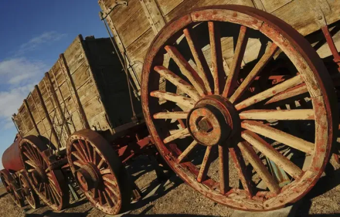 Framed Print : Borax Mining Wagon, Furnace Creek, Death Valley National Park, USA