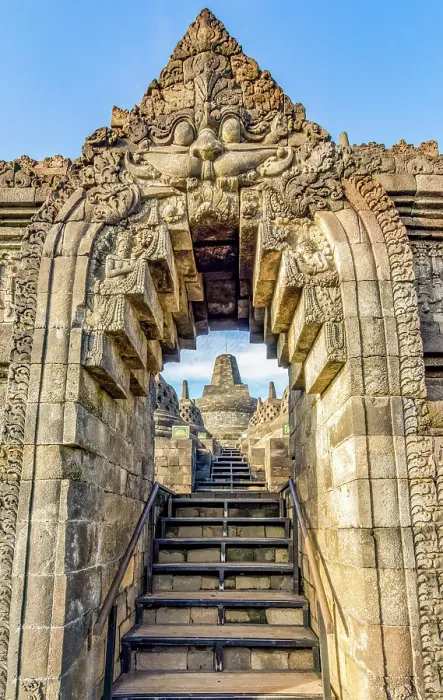 Framed Print : Borobudur Temple, Java, Indonesia. Close-up of carved stone archway leading up stairs in ancient Buddhist temple Framed Print : Borobudur Temple, Java, Indonesia. Close-up of carved stone archway leading up stairs in ancient Buddhist temple