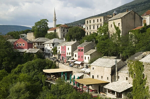 Bosnia-Hercegovina - Mostar. Old Town Mostar  /  Ottoman Era Buildings  /  Late Afternoon