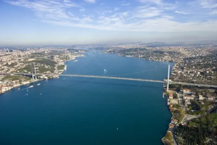 Framed Print : The Bosphorus, aerial, Istanbul - 2010 European Capital of Culture - Turkey Framed Print : The Bosphorus, aerial, Istanbul - 2010 European Capital of Culture - Turkey