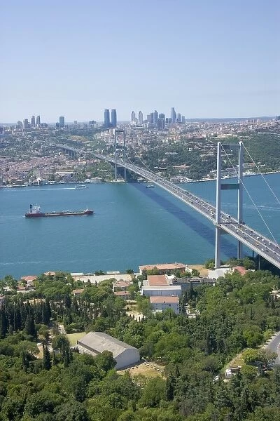 The Bosphorus Bridge, aerial, Istanbul - 2010 European Capital of Culture - Turkey