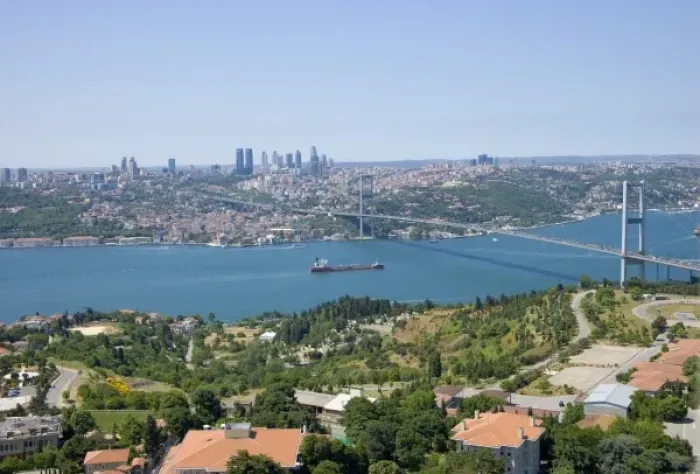 Framed Print : The Bosphorus Bridge, aerial, Istanbul - 2010 European Capital of Culture - Turkey Framed Print : The Bosphorus Bridge, aerial, Istanbul - 2010 European Capital of Culture - Turkey